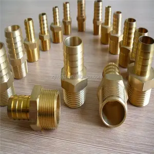 NPT BSPT 黄铜外螺纹到 1/8 “3/8” 1/2 “软管倒钩, id 1/8 “-3” 黄铜软管连接器