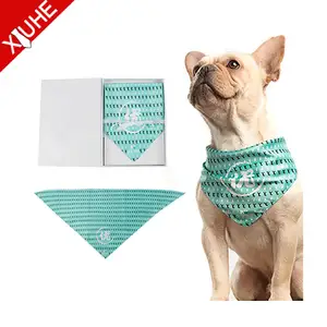 Bandana triangulaire pour animaux de compagnie, Logo imprimé personnalisé, accessoire mode, chat et chien