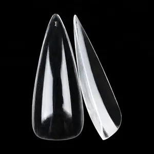 Drop Shape Pointed Nail Tips Abendessen Clear Korean False Nail Art Großhandels preis