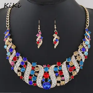 >>>6 colors very hot sale good quality full crystal fashion necklace choker crystal Necklaces women statement necklaceace