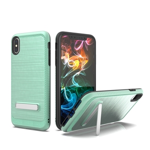 2018 Antichoc <span class=keywords><strong>Dessin</strong></span> Motif Couverture Arrière En Métal de <span class=keywords><strong>Téléphone</strong></span> de Béquille Pour iPhone XS/XS Plus - Product Image 3