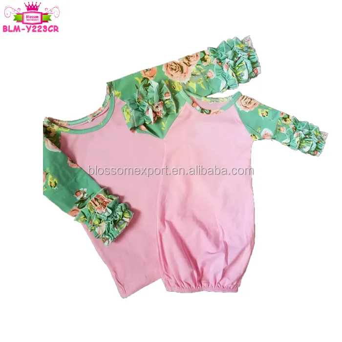 Floral Custom Kids Icing Ruffle Baseball T Shirt Baby Toddler Raglan Shirts Blank Raglan Shirt 3/4 Sleeve Top