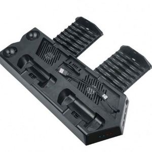 Para Sony para PS4 para <span class=keywords><strong>Playstation</strong></span> <span class=keywords><strong>4</strong></span> Slim Pro USB Hub consola estación Vertical soporte 3 puertos ventilador de refrigeración controlador cargador PS juego - Product Image 1