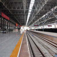 Techo de acero y recubrimiento de polvo para estación de tren, arco de luz de largo alcance