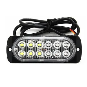 Lumières stroboscopiques 12led, pour camion, blanc ambre, 36W, 12-24V