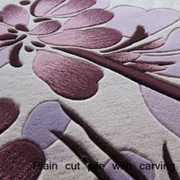 Tapis en soie et laine de bambou sur mesure pour le salon