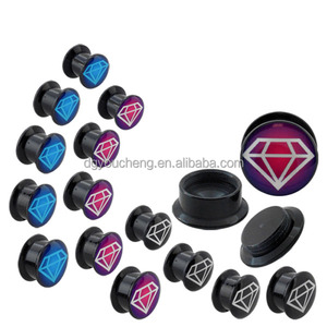 2017 acrílico rosca interna diamante imagen oído camillas enchufe - Product Image 1