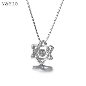 De diseño de moda de la joyería de la plata esterlina 925 con <span class=keywords><strong>el</strong></span> baile de la piedra de la suerte de la Estrella de <span class=keywords><strong>David</strong></span> - Product Image 3