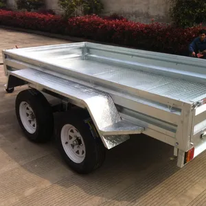 Harga Pabrik Kuat Kotak Utilitas Double Axle 10X5 Trailer