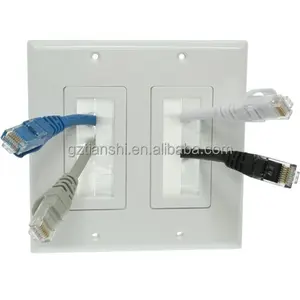 86x86cm wall plater,patch cord wall plate, placas de parede rj45, placa de parede conector fêmea rca