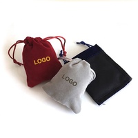 Pochette en velours personnalisée avec logo pour stylo, tarot, mini flacon de parfum, échantillon d'huile essentielle, bijoux, cadeau, sac à cordon en suède