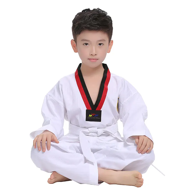XXXS-XL Crianças Adulto 100% Algodão Taekwondo Uniforme Liquidação