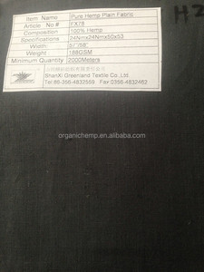 <span class=keywords><strong>Tela</strong></span> <span class=keywords><strong>de</strong></span> Cáñamo 100% Orgánica Impermeable al por Mayor para Ropa - Product Image 5