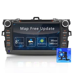 Lecteur DVD de voiture Android 8 pouces 2 Din pour <span class=keywords><strong>Toyota</strong></span> <span class=keywords><strong>Corolla</strong></span> 2008 2007 2009 <span class=keywords><strong>2010</strong></span> 2011 2012 Navigation GPS RDS 1024*600 Autoradio - Product Image 1
