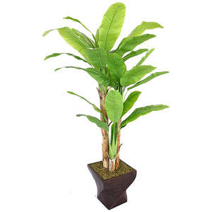 中国工場卸売屋外ガーデン装飾熱帯植物人工バナナツリー装飾バナナ植物フルーツ付き - Product Image 6