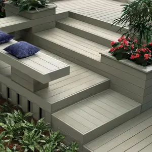 Fentech Uv Proof Xám 100% Vật Liệu Vinyl Pvc Foam Decking Sàn