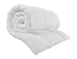 Amazon Supplier Custom Size Down Alternative Embossed White Microfiber Quilted Comforter