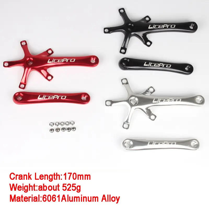 Single speed 130BCD Folding bike Crankset BMX Chainwheel 45T/47T/53T/56T/58T AL7075 chain wheel 170mm Crank chain ring