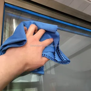 Lint Free 40 Cm X 40 Cm 200 GSM Super Soft Auto Detailing Microfiber Glass Cleaning Cloth Window Car Wash Towel