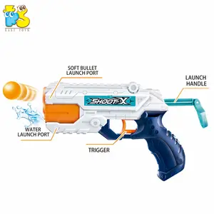 I bambini di new doppia funzione gun shooting gioco della palla 2in1 pistola ad acqua giocattoli EVA schiuma palle di sparare soft bullet pistola giocattoli