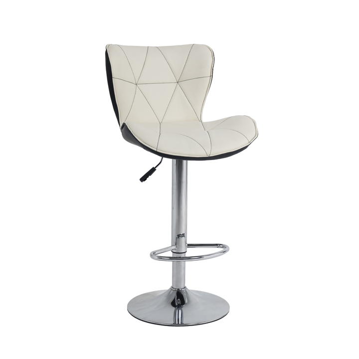 Современные белые металлические хромированные стулья для кухни, коммерческого использования, поворотный барный стул