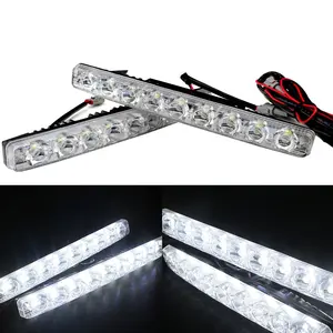 Araba 9 Led DRL gündüz çalışan far Sürüş Sis Lambası 9LED Kartal Gözler