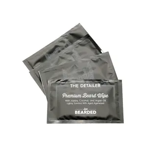 Premium coconut lightly scented beard male wet wipes for men