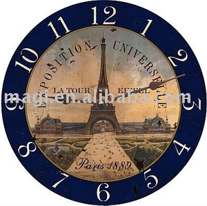 Paris Grand <span class=keywords><strong>Tour</strong></span> Eiffel en bois horloges murales - Product Image 1