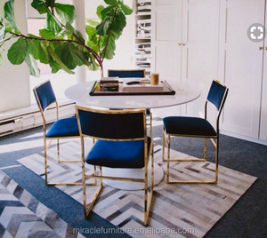 <span class=keywords><strong>Bleu</strong></span> marine Velours Tissu <span class=keywords><strong>Restaurant</strong></span> Dinant la Chaise - Product Image 1