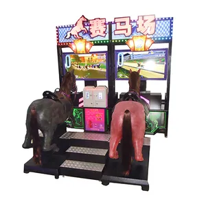 Лидер продаж, забавный комнатный спортивный игровой автомат GoGo Jockey 2P с монетами