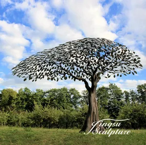 Escultura de árbol de metal para jardín, hermoso diseño