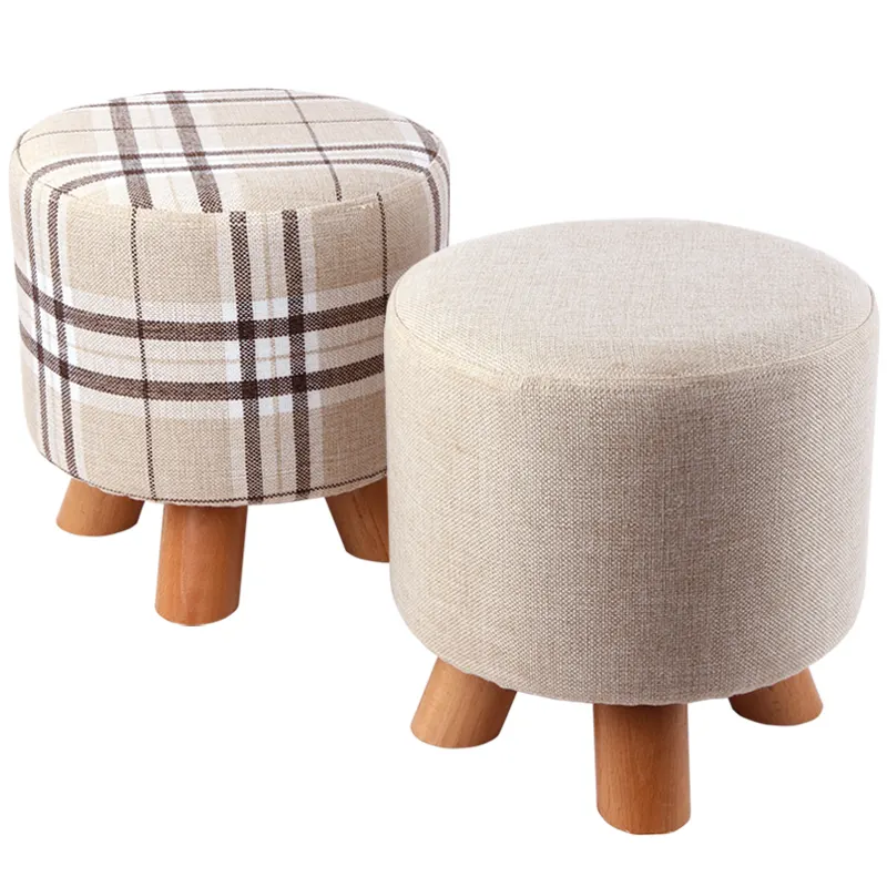 CNLF-taburete de tres patas de madera maciza gris, gran oferta, para interior o exterior