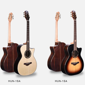 HUN-1SA 40 pulgadas GA Cutaway 6 <span class=keywords><strong>cuerdas</strong></span> Crafted picea sólida <span class=keywords><strong>guitarra</strong></span> acuática superior - Product Image 4