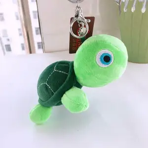 Özel mini boy peluş kaplumbağa anahtarlık oyuncaklar hediye
