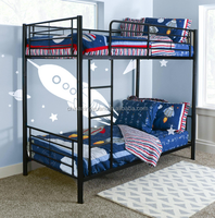 Lit double en acier, personnalisé, pour étudiants, avec bureau et garde-robe, 50 pièces