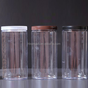 Tarros de plástico PET personalizables de 4oz, 8oz y 16oz, grado alimenticio, almacenamiento de 650ml y 1000ml para dulces, azúcar, galletas, aperitivos, tarro de plástico transparente - Product Image 5