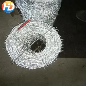 Alambre de púas de acero inoxidable, alambre galvanizado por inmersión en caliente, 12 calibres, barato, precio más bajo