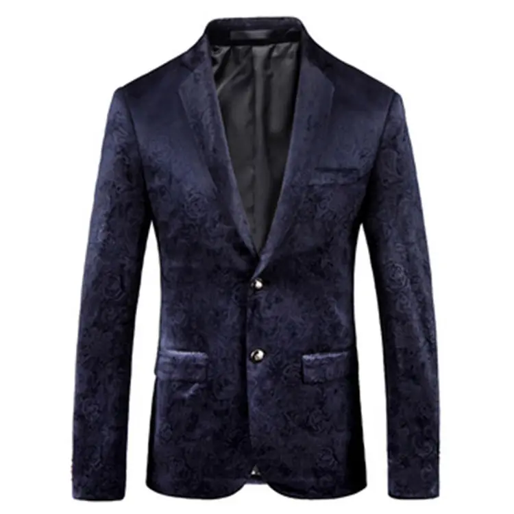 Jacquard Velvet Manufacture Modern Sequin Blazer Men Men's Coat Men Shiny Coat