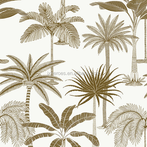 Sud-est Asiatico Stile Albero di Palma e di Cocco Albero Modello di Casa Decorazione <span class=keywords><strong>Carta</strong></span> Da <span class=keywords><strong>Parati</strong></span> - Product Image 4