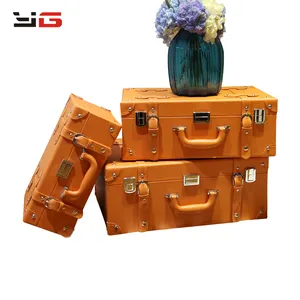 Herstellung Holz Leder Vintage dekorative Koffer Handwerk mit niedrigerem Preis und guter Qualität