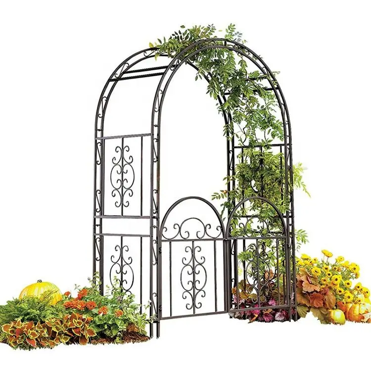 Bronze Metall Dekorative Garten Arbor Mit Tor