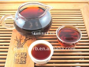 Geleneksel çin Yunnan sıkıştırılmış fermente Pu'er çay 357g olgun <span class=keywords><strong>Puer</strong></span> kek koyu çay - Product Image 5