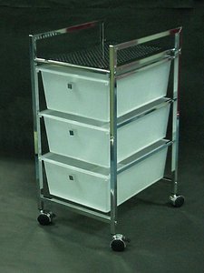 4 Tier Hotel Laundry Plastic Walking Cart - Product Image 2