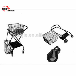 Grosir baja lipat utilitas keranjang, tenis lipat keranjang belanja dengan keranjang ganda