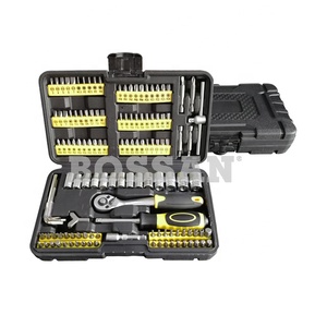 BOSSAN Kit di Attrezzi Fai-da-Te da 130 Pezzi, Bussole, <span class=keywords><strong>Chiavi</strong></span> Esagonali, Punte per Cacciavite, Impugnatura <span class=keywords><strong>a</strong></span> Cricchetto con Robusta Valigetta - Product Image 2