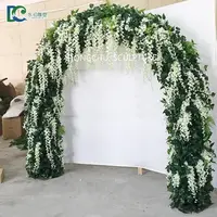מפעל בעבודת יד מלאכותי ויסטריה פרח וצמחים חתונה פרח קשת עבור גן רקע