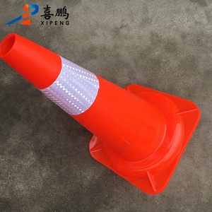 Veiligheid Kegels 47Cm Oranje Reflecterende Pvc Verkeersweg Kegels - Product Image 3