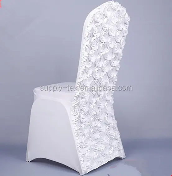 Capa de cadeira de spandex barata, capa branca para decoração de casamento, eventos, hotel, rosete