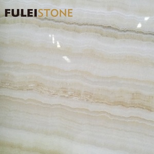 Haute Qualité Poli Naturel Veine Blanc Ivoire Dalles de Marbre Onyx - Product Image 3