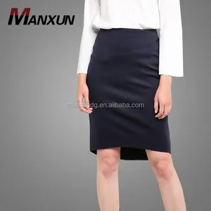 Modest Fashion Girls Top Wholesale Prices Ladies Office Skirts High Waist Mini Skirt Classic Black Dress